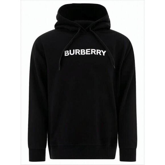 Burberry Cotton Pullover Hoodie With Contrasting Logo - NWT